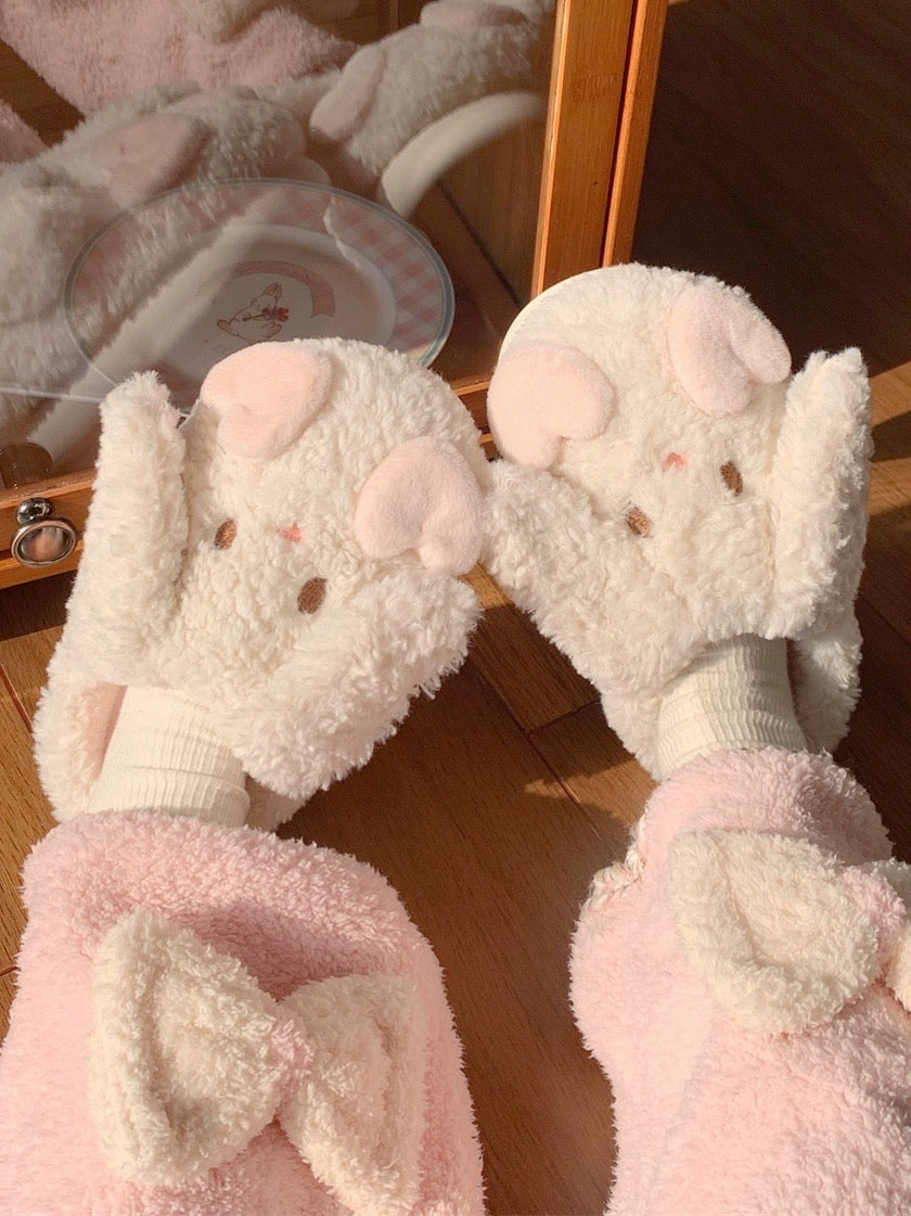 Pink bunny house shoes online