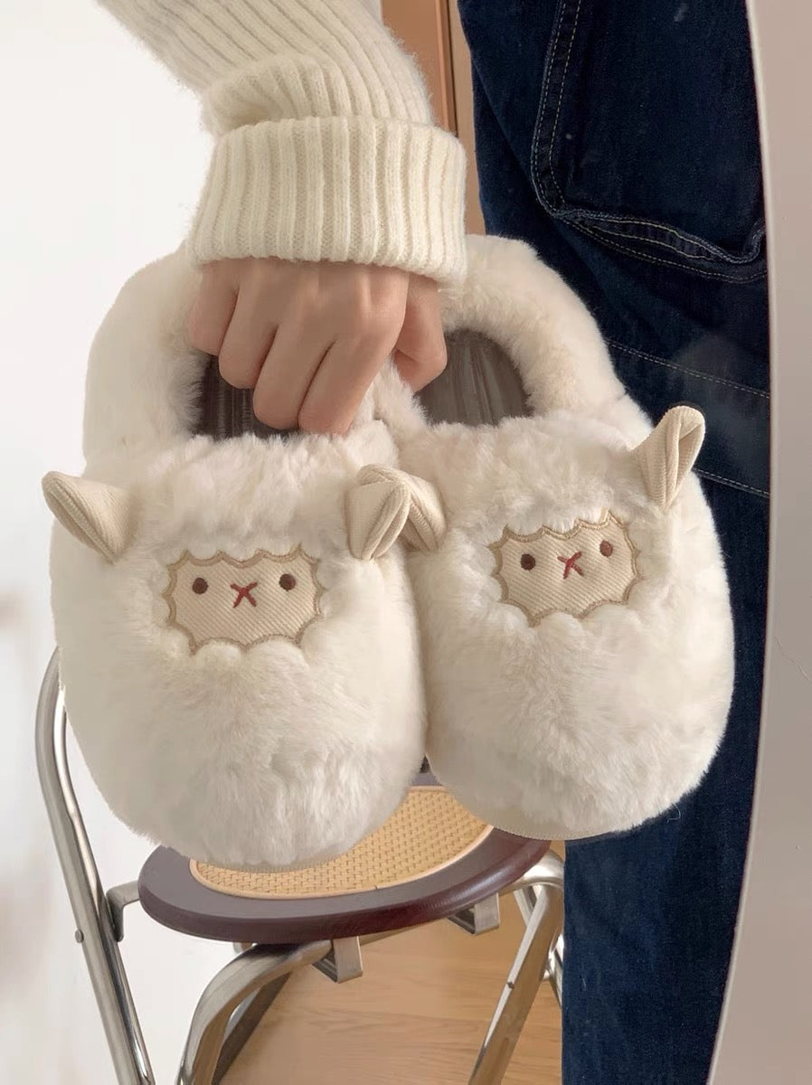 Creamy Sheep Slippers