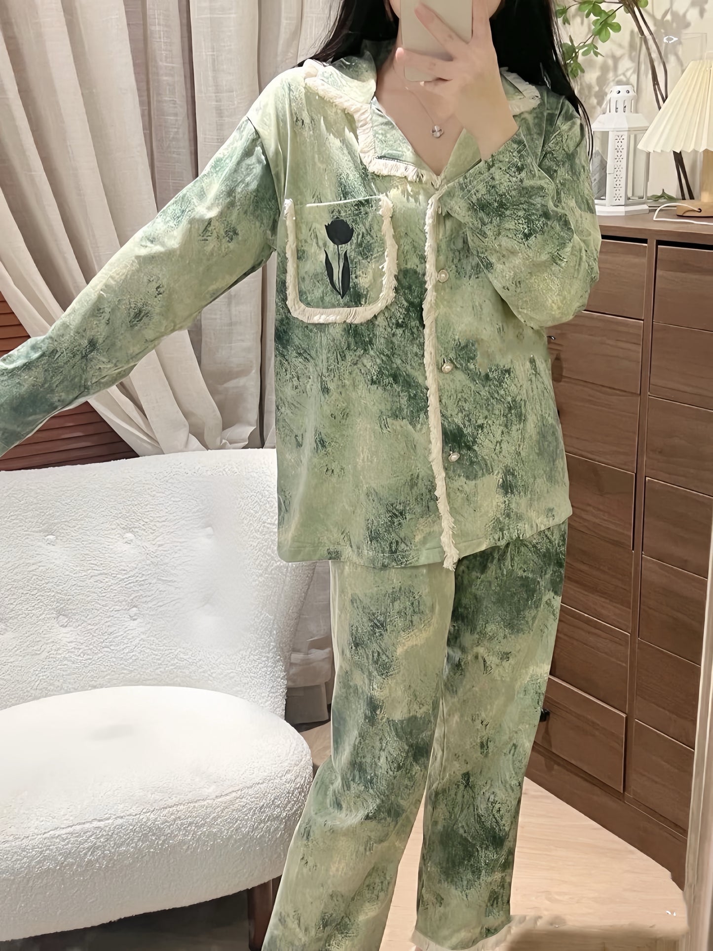 ZenLeaf Tassel Pajamas (New)
