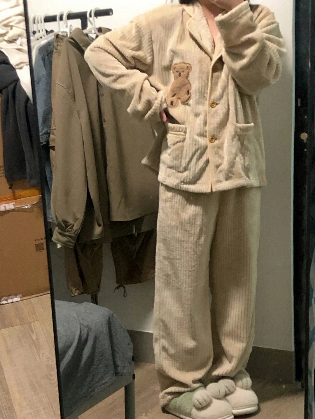 Cute Bear Stripe Pajamas